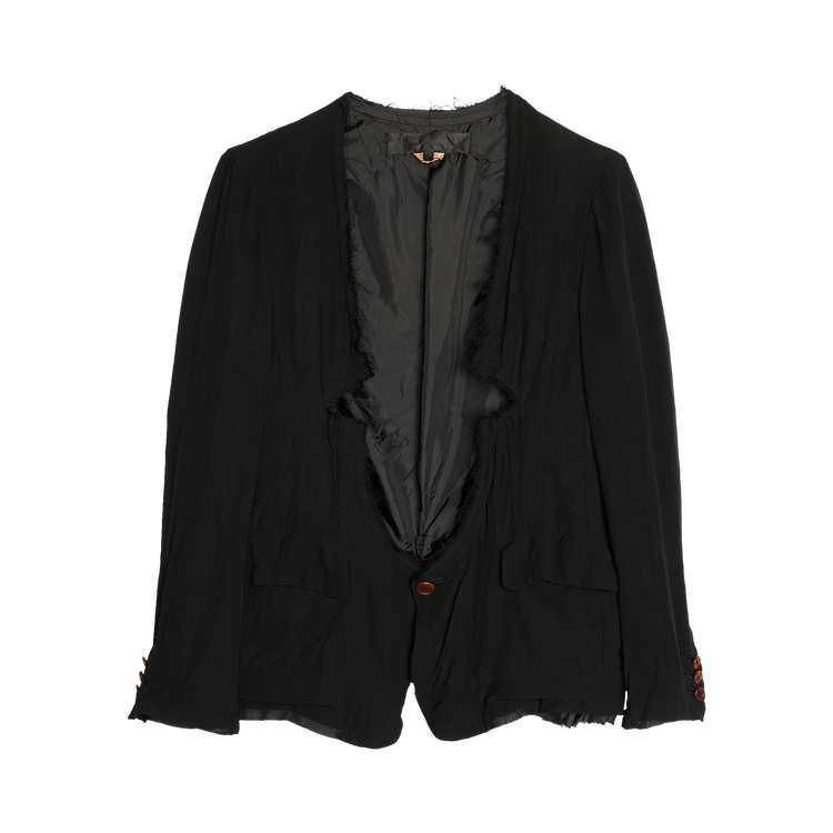 Comme des Garçons Deconstructed Reversible Blazer "Black"