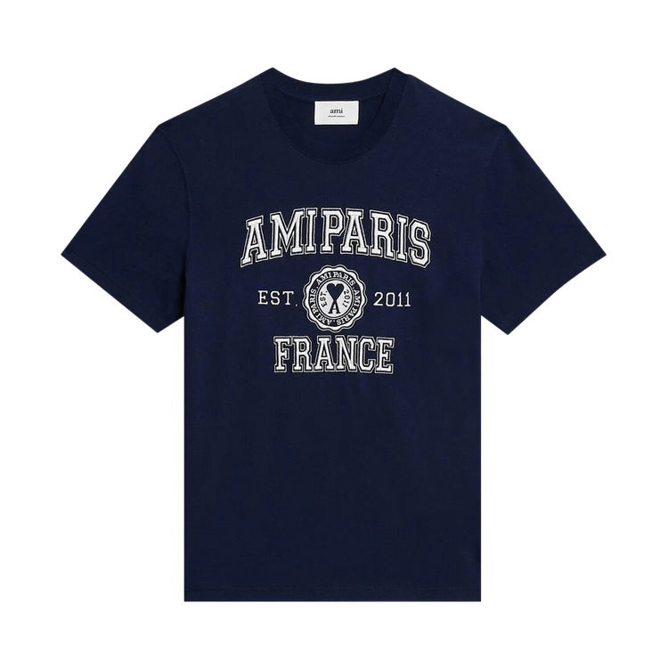 Ami France Logo T-Shirt "Nautic Blue"