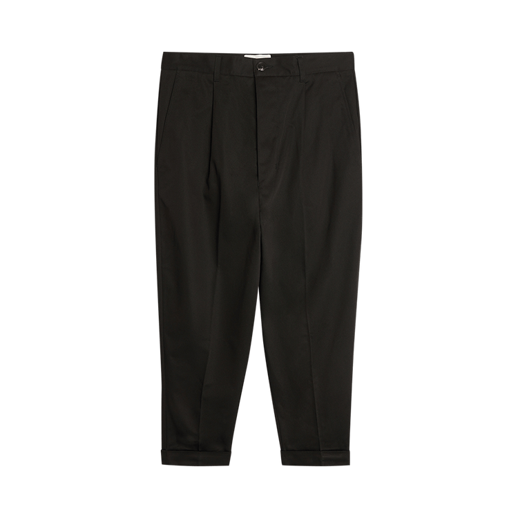 Ami Oversized Gabardine Carrot Pants "Black"