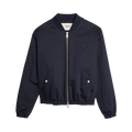 Ami Compact Satin Zipped Bomber "Nautic Blue"