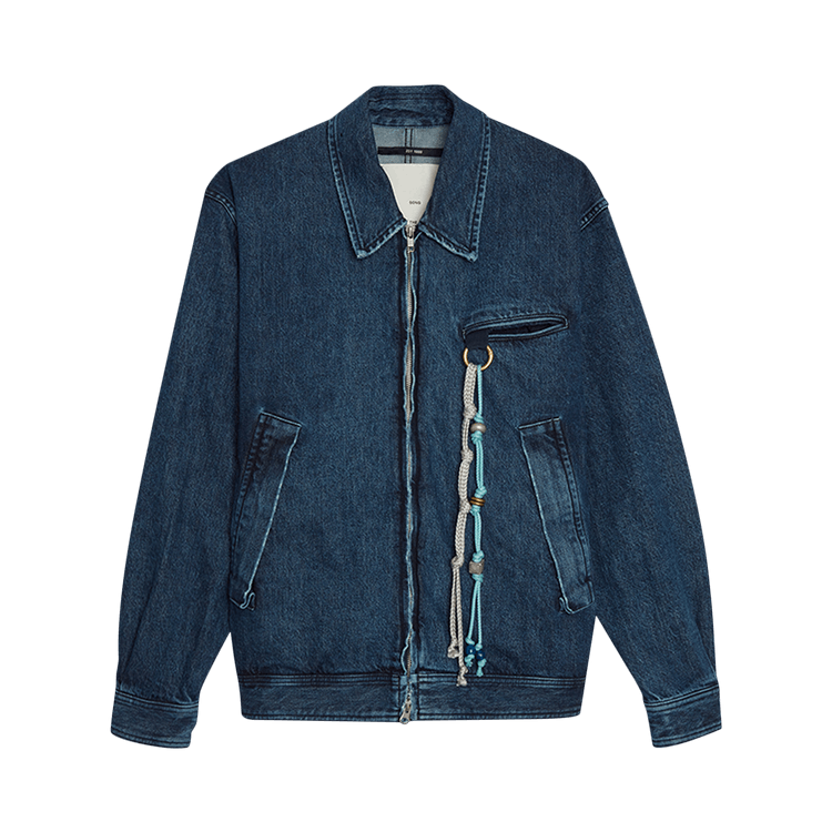 Song for the Mute Washed Denim Coach Jacket "Indigo"