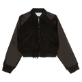 Comme des Garçons Girl Embroidery Satin Bomber "Black"