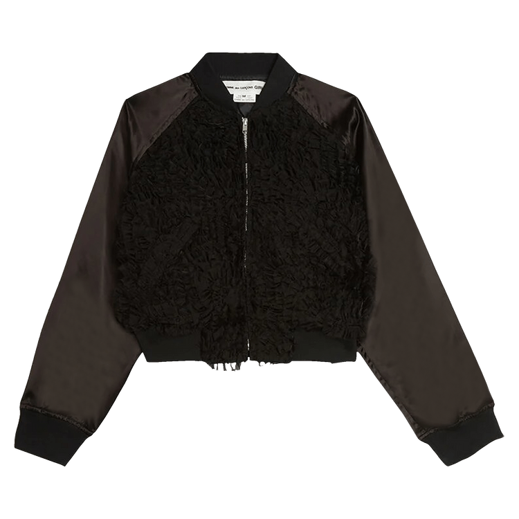Comme des Garçons Girl Embroidery Satin Bomber "Black"