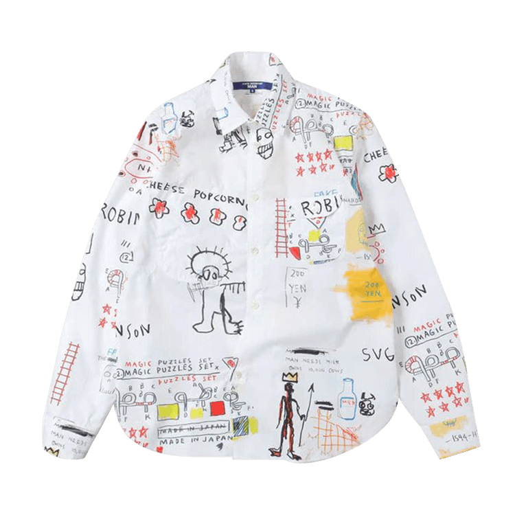 Junya Watanabe Jean-Michel Basquiat Broad Print Shirt "White"