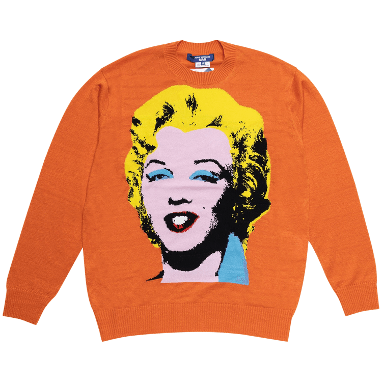 Junya Watanabe Andy Warhol Marilyn Monroe Knit Sweater "Orange"