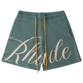 Rhude Script Logo Knit Short "Ivory/Sage"
