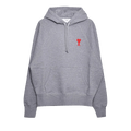 Ami Small A Heart Popover Hoodie "Heather Grey"