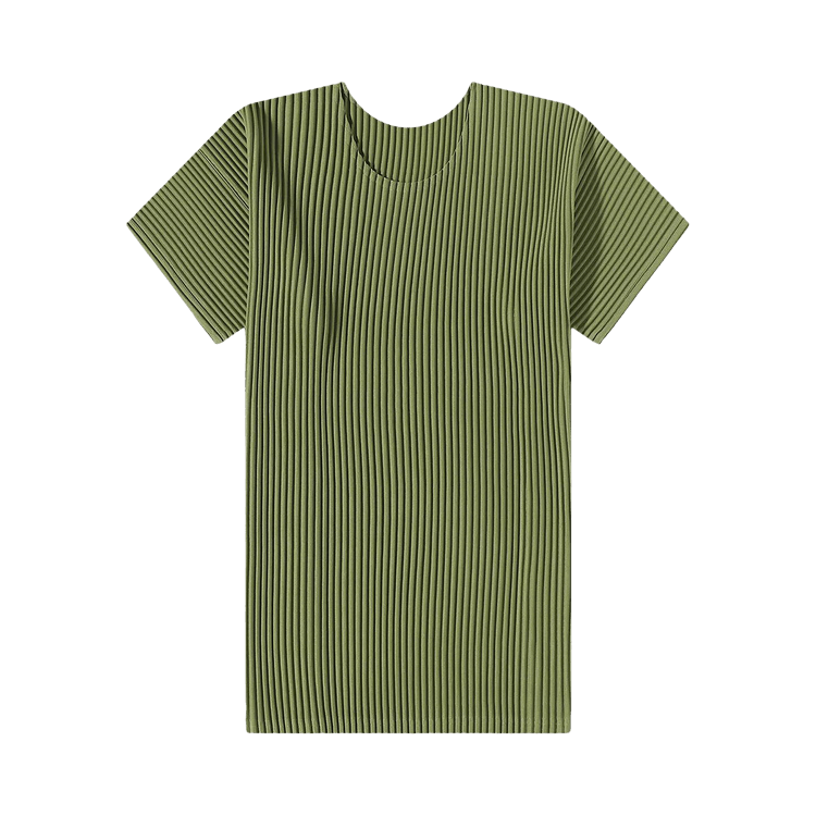 Homme Plissé Issey Miyake Crewneck T-Shirt "Olive Green"
