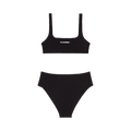 Jil Sander Square Neck Bikini "Black"