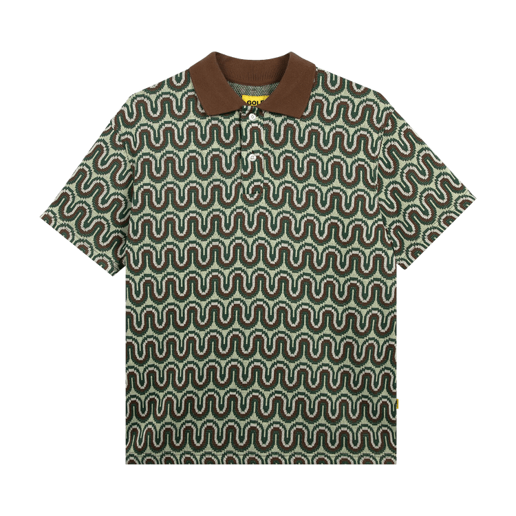 GOLF WANG Stripe Knit Polo "Green Combo"