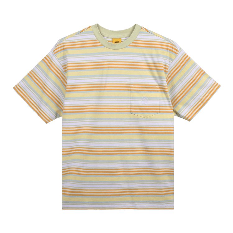 GOLF WANG Grand Logo Striped Pocket Tee "Green Combo"