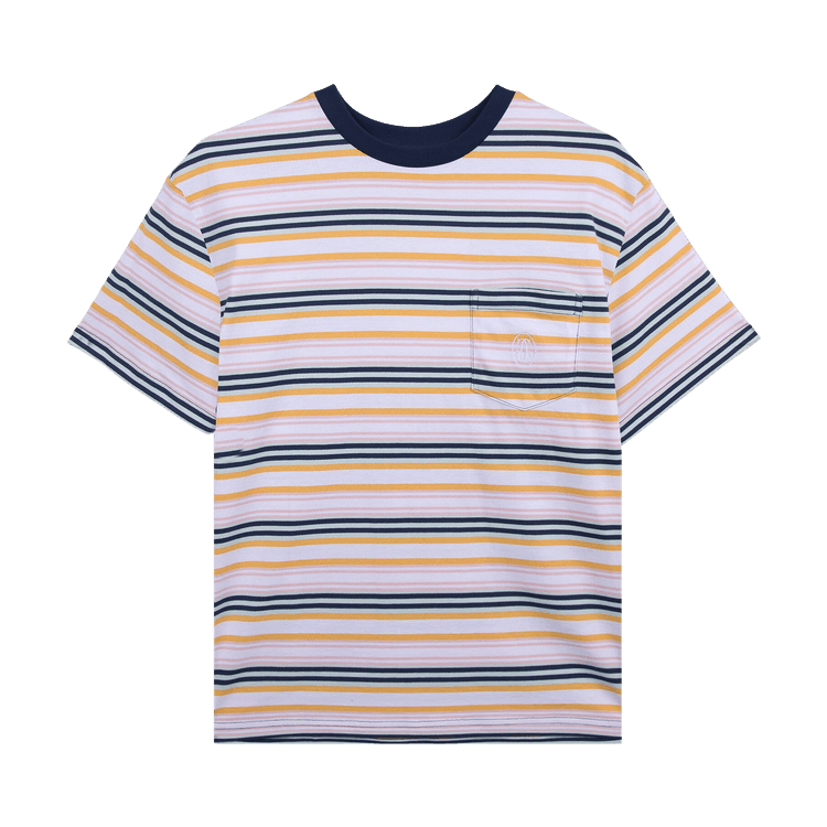 GOLF WANG Grand Logo Striped Pocket Tee "Navy Combo"