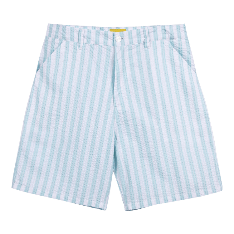 GOLF WANG Wide Seersucker Carpenter Short "Blue Glow/White"
