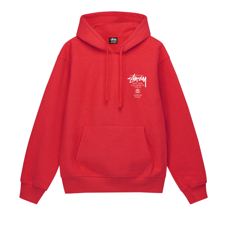 Stussy World Tour Hoodie "Red"