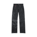 Martine Rose Twist Seam Leather Pants "Distressed Petrol"