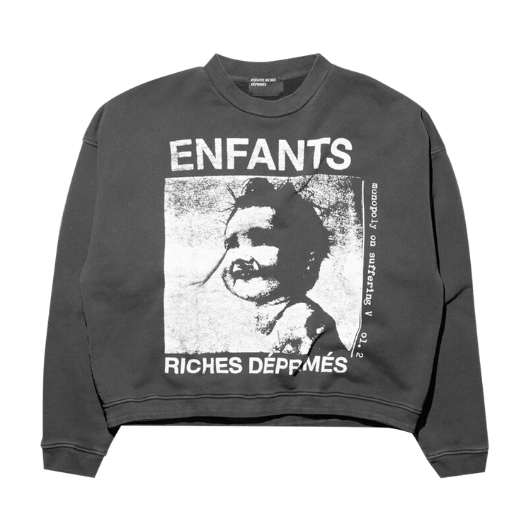 Enfants Riches Déprimés Branded Infant Crewneck "Black/White"