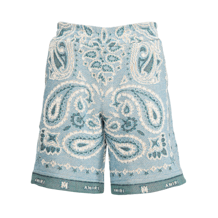 Amiri Tapestry Bandana Baggy Shorts "Blue"