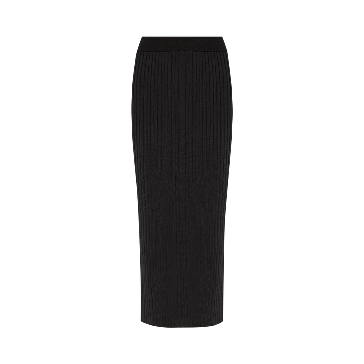 Jil Sander Rib Knit Long Skirt "Black"