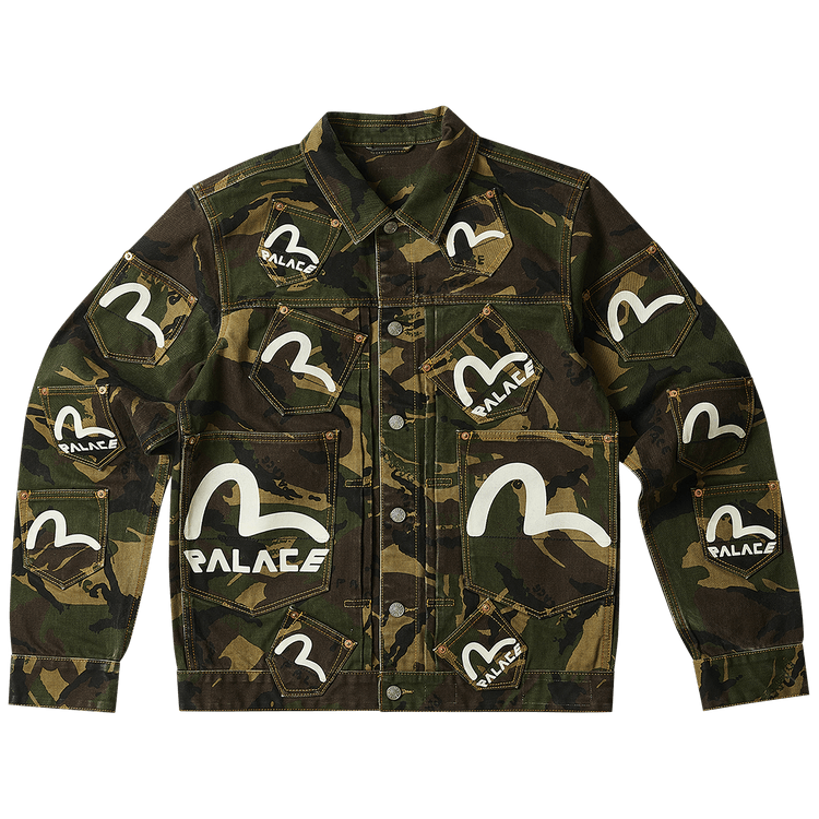 Palace x Evisu Type One Denim Jacket "Camo"