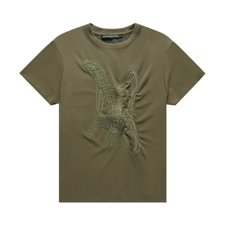 Andersson Bell Logo Embroidered T-Shirt "Khaki"