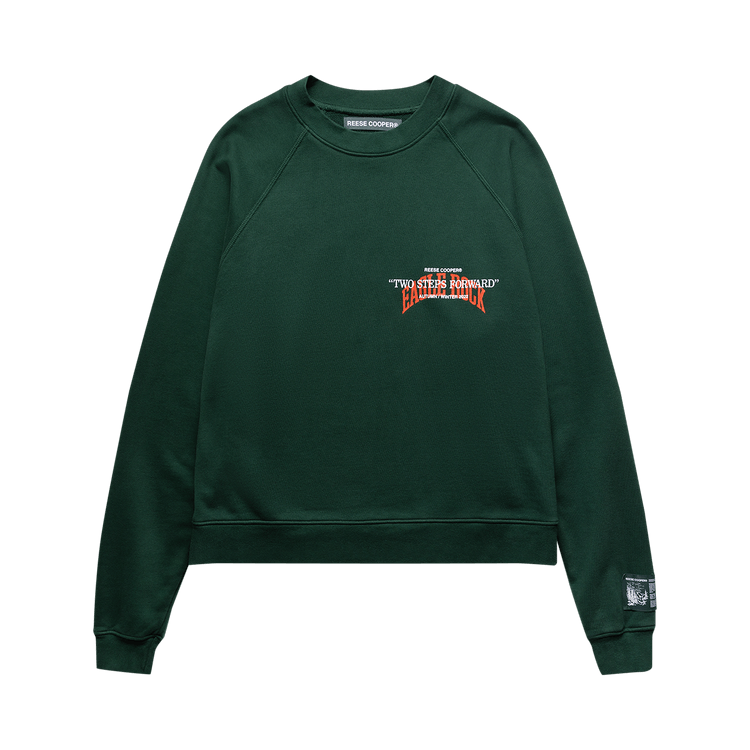 Reese Cooper Two Steps Forward Crewneck Sweatshirt "Forest Green"