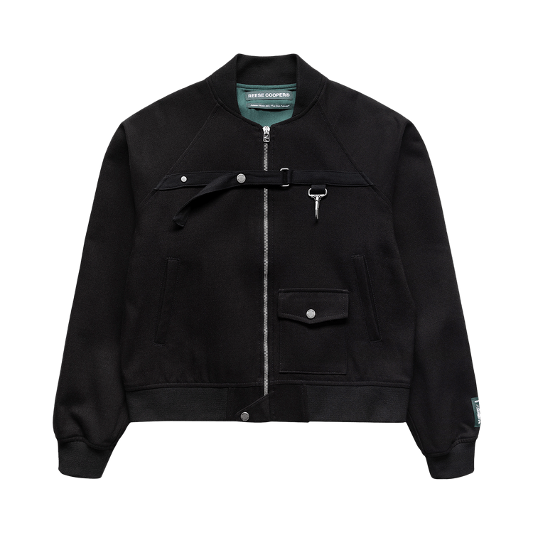 Reese Cooper Wool Serge Bomber Jacket "Black"