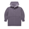 Homme Plissé Issey Miyake Pleated Drawstring Hoodie "Purple/Grey"