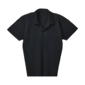 Homme Plissé Issey Miyake Pleated Polo Shirt "Black"