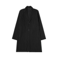 Homme Plissé Issey Miyake Pleated Single Breasted Jacket "Black"