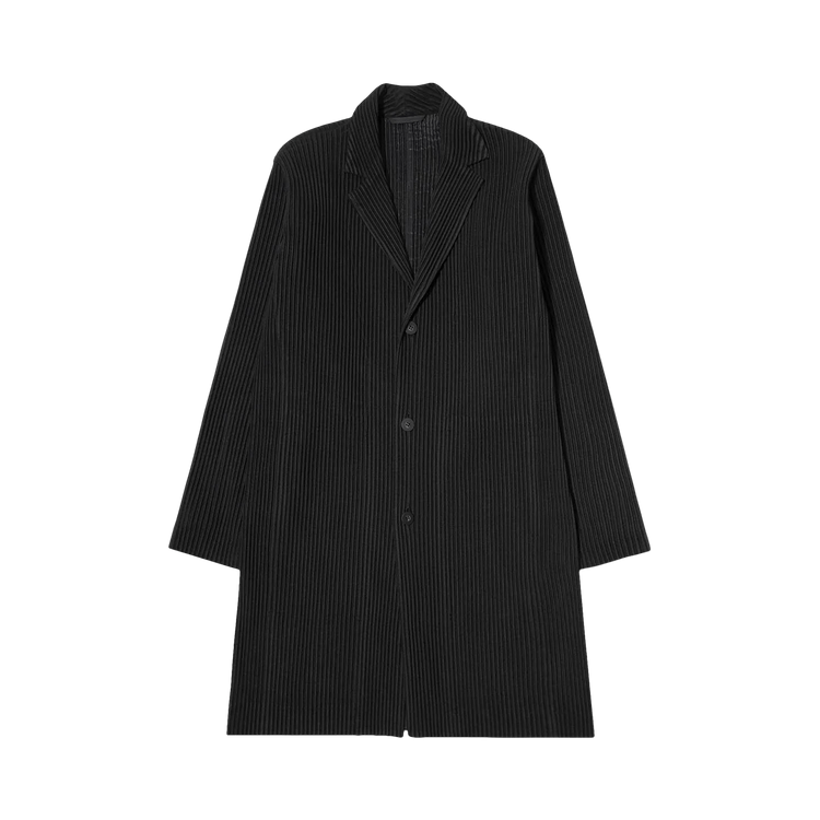 Homme Plissé Issey Miyake Pleated Single Breasted Jacket "Black"