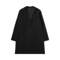 Homme Plissé Issey Miyake Cardigan with Notched Lapels "Black"