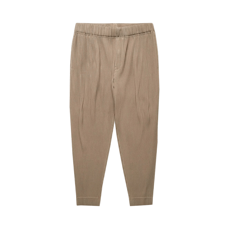 Homme Plissé Issey Miyake Elasticated Waistband Pants "Walnut Beige"