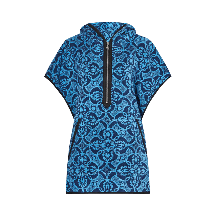 Marine Serre Oriental Towels Poncho "Blue"