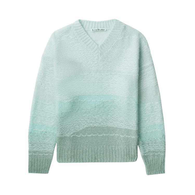 Acne Studios V Neck Knit Jumper "Mint/Multicolor"