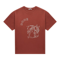 Bode Embroidered Pony Tee "Brown"