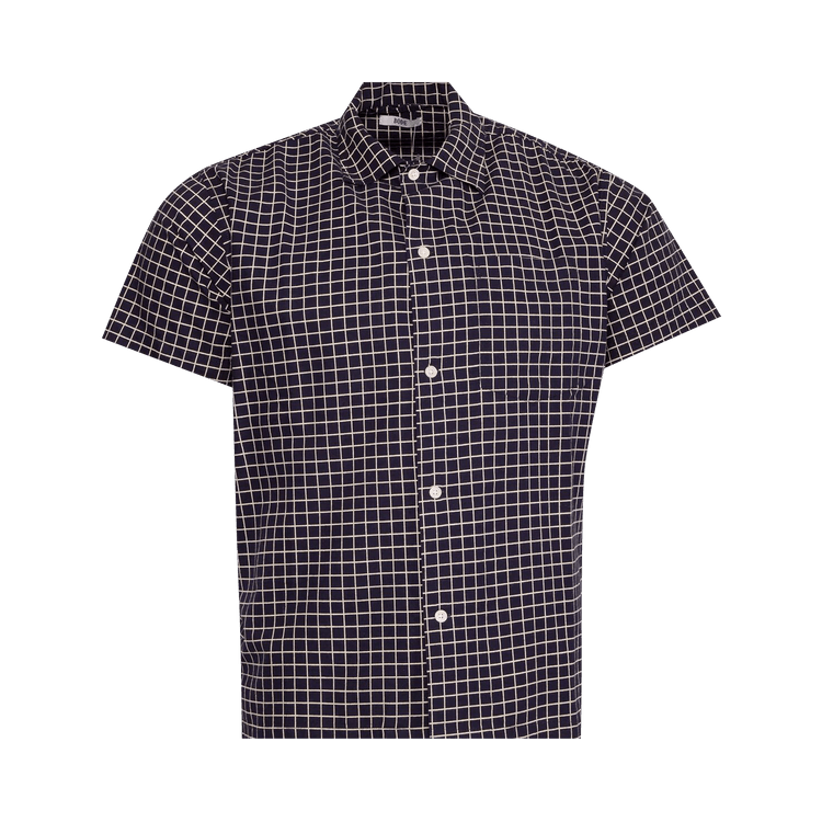 Bode Midnight Grid Short-Sleeve Shirt "Midnight"