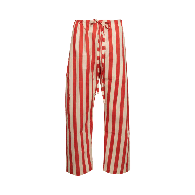 Bode Valance Stripe Pajama Pant "Red/White"