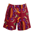 Bode Suzani Embroidery Short "Maroon Multicolor"