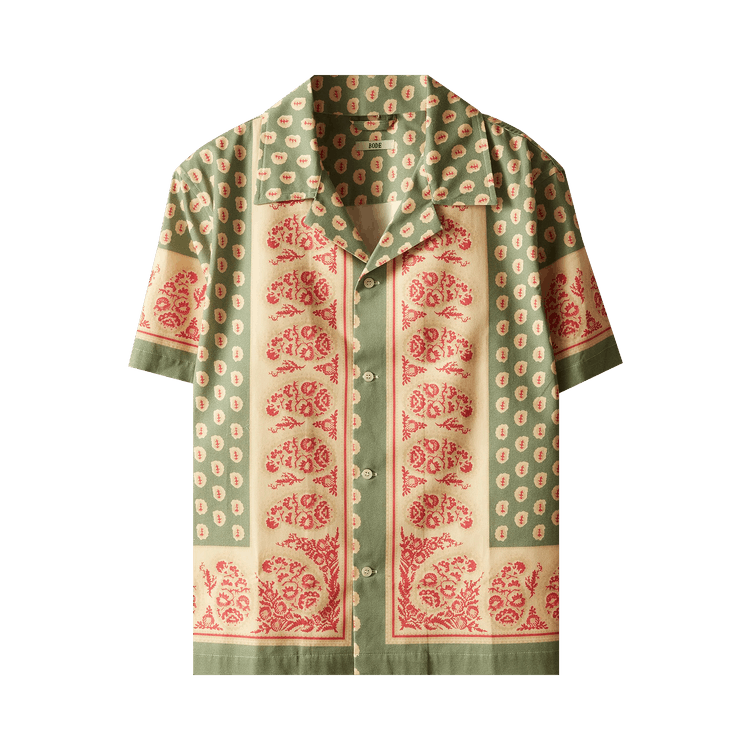 Bode Paisley Frame Long-Sleeve Shirt "Teal Multicolor"