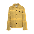 Bode Botanic Shadow Quilt Jacket "Tan/Green"