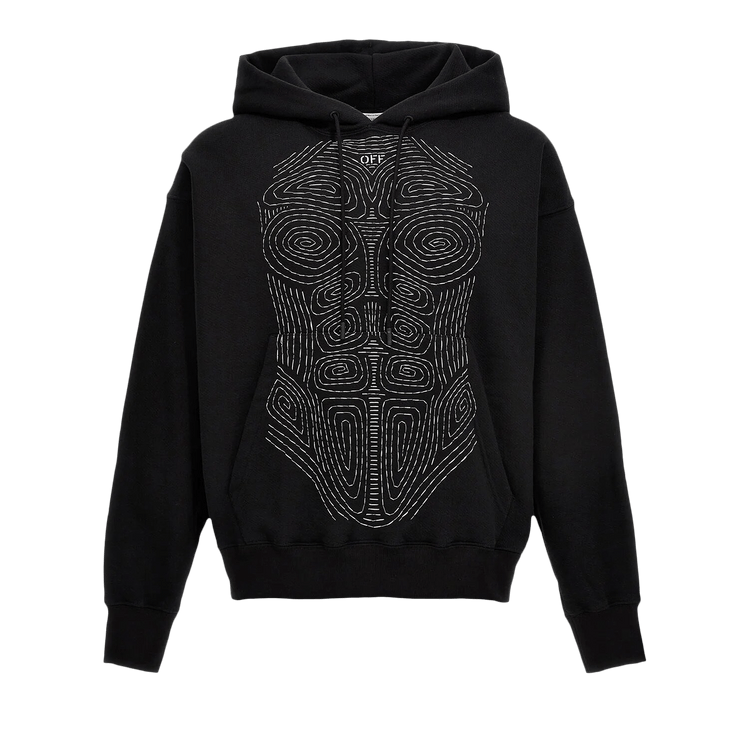Off-White Body Stitch Skate Hoodie "Black/White"