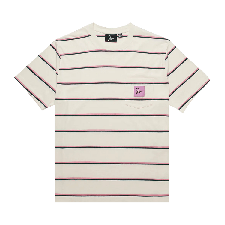Parra Striper Pocket Logo Tee "Pink"