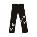 3.PARADIS Singing Doves Cotton Wide Trousers "Black"