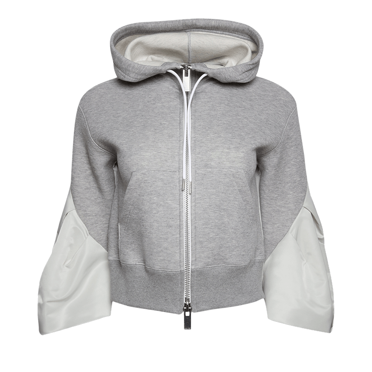 Sacai Sponge Sweat Hoodie "Light Grey"