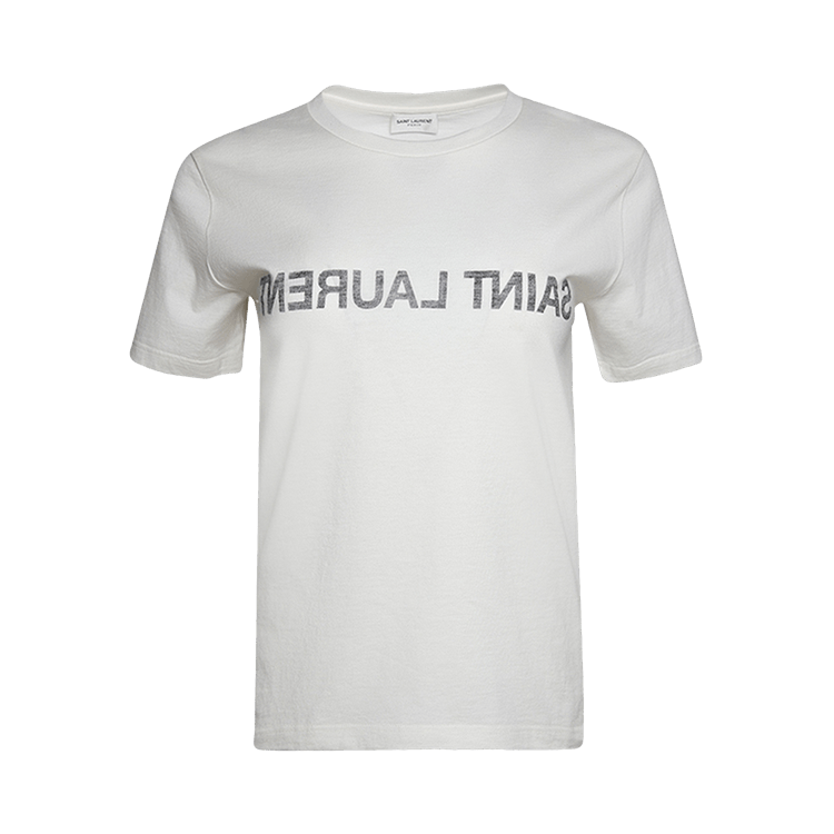 Saint Laurent T-Shirt Col Rond (Vo "White"