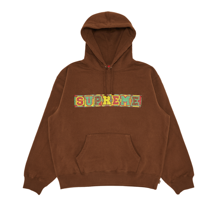 Supreme Beaded Hooded Sweatshirt "Brown"