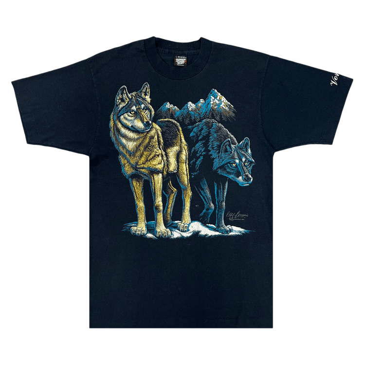 Vintage Timber Wolf Tee "Black"