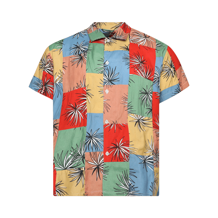 Bode Patchwork Tumbleweed Short-Sleeve Shirt "Multicolor"