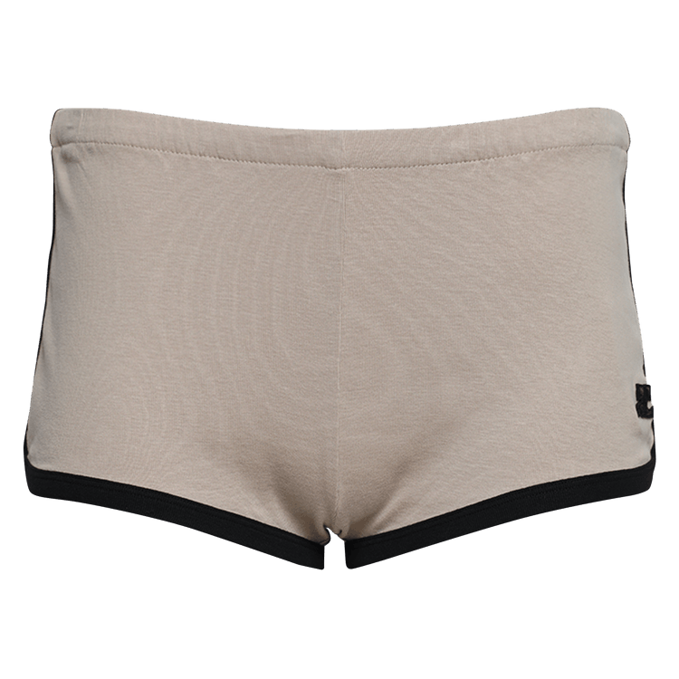 Courrèges Contrast Mini Shorts "Sand/Black"