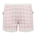 Balmain Houndstooth Light Tweed Shorts "Rose"